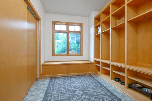 Large mudroom has been used by caterers when entertaining crowds