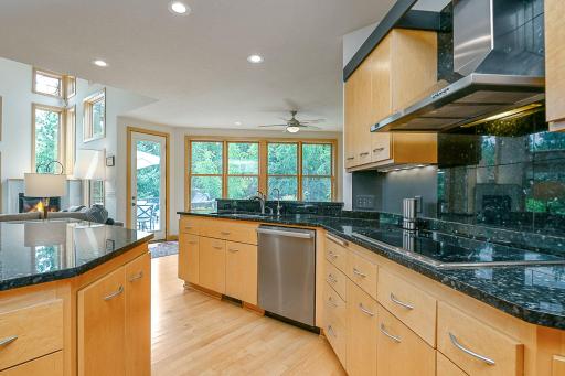 Wolfe electric cooktop and Miele dishwasher