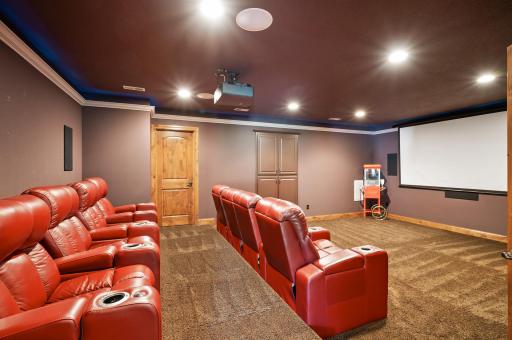 You will love this lower level theater room