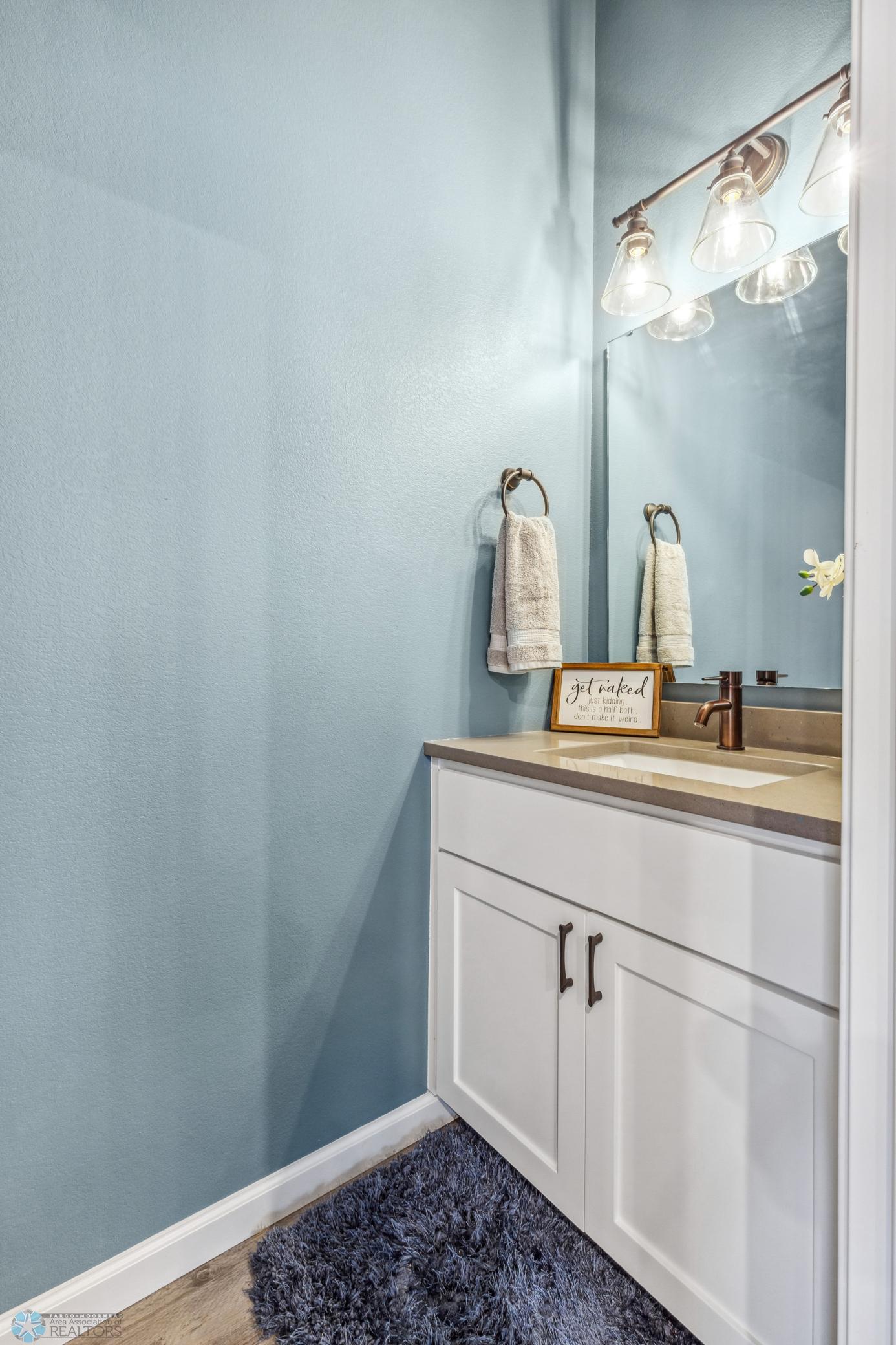 1/2 bath off kitchen