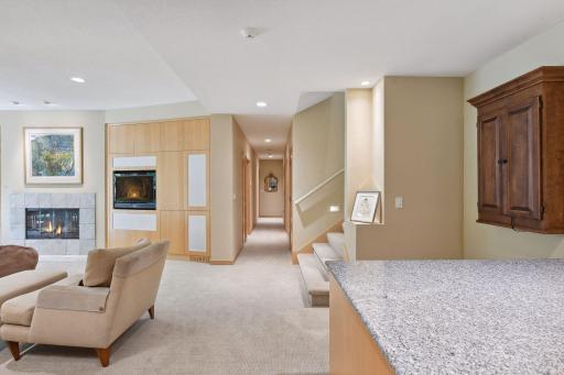 Bedrooms on both sides of family/rec room