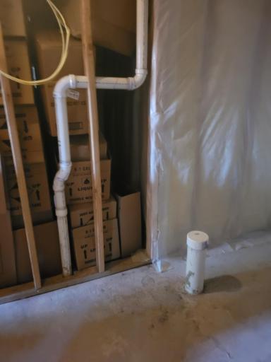 Roughed in plumbing for a 4th bathroom in basement.
