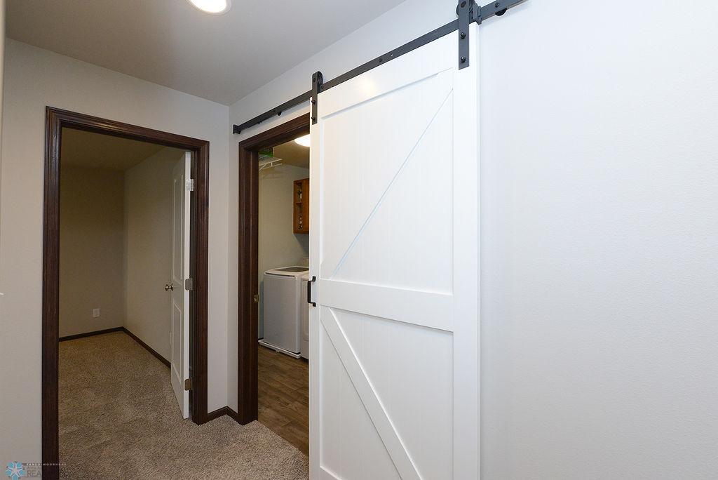 Laundry room barn door