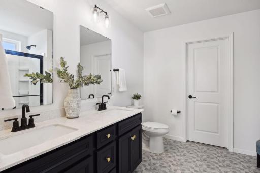 Gorgeous primary bathroom with double sinks
