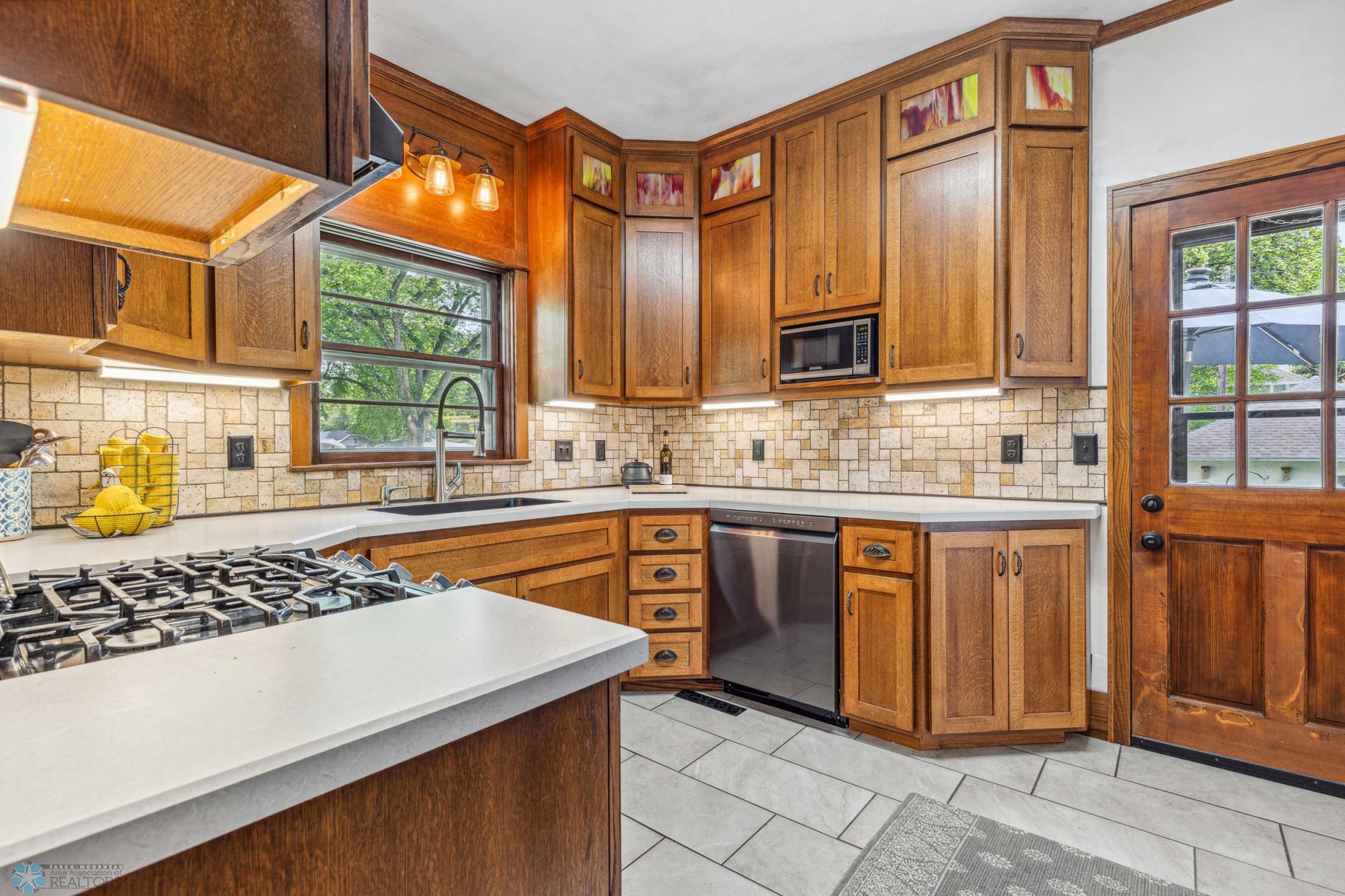Kitchen with access to the huge 16'x35' deck