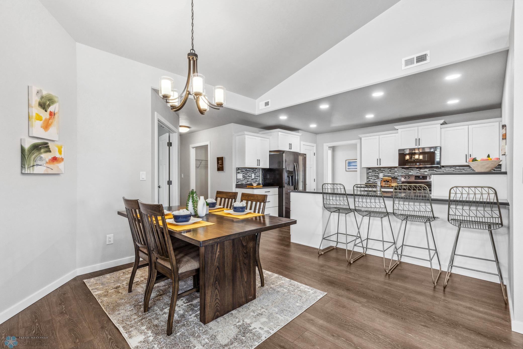 Open and inviting Kitchen and Dining spaces