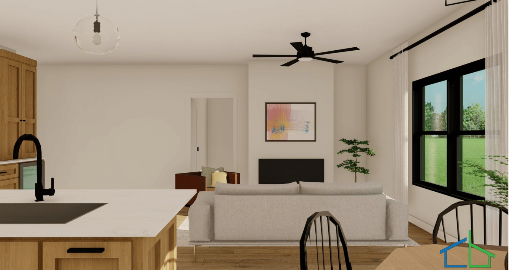 View into Living Room