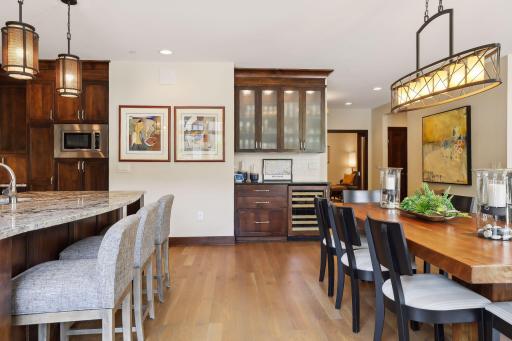Grab a quick bite at the center island or enjoy a special meal in the dining area