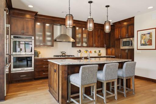 The well-appointed kitchen is a delight to cook in