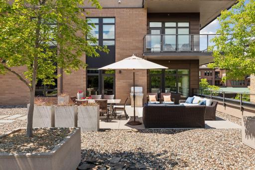 The larger patio is located off of the main living area