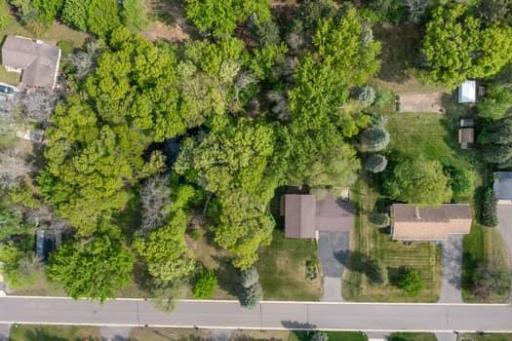 Ariel view of this home that is 1.3 acres made up of two lots. see plat map in supplements.