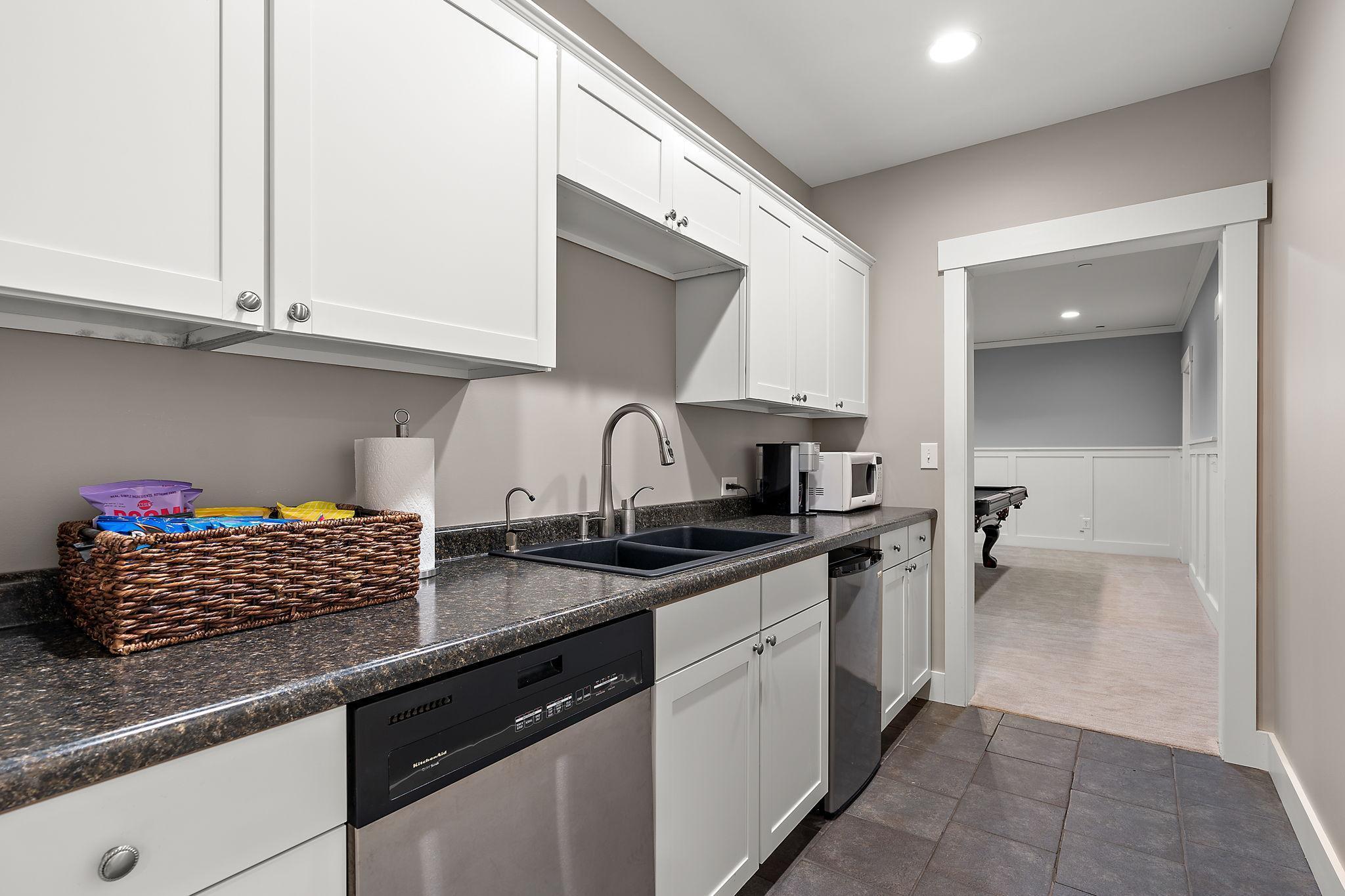 Lower level second kitchen area!