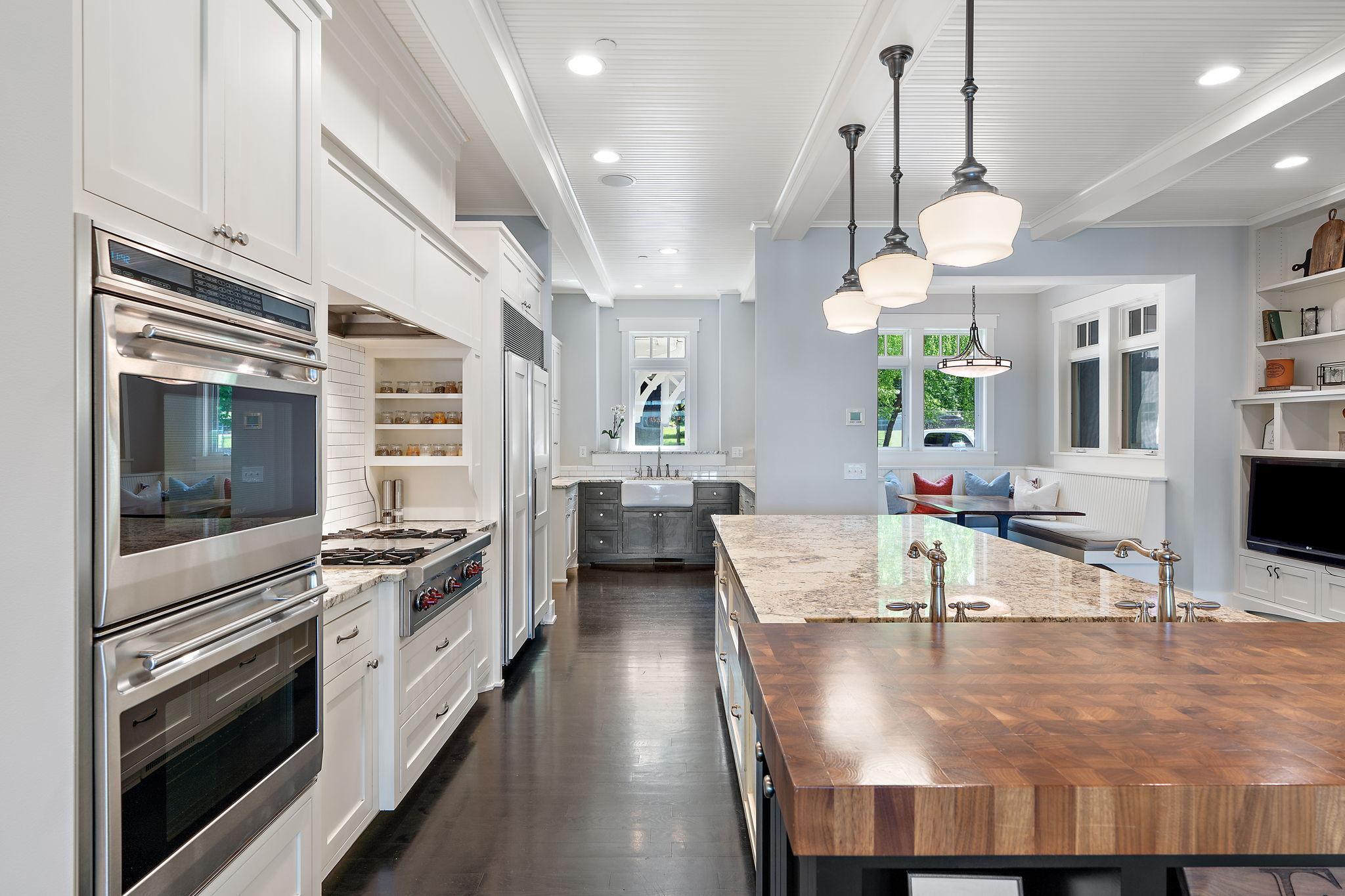 Oversized island with dual faucet prep sink for all chef lovers!