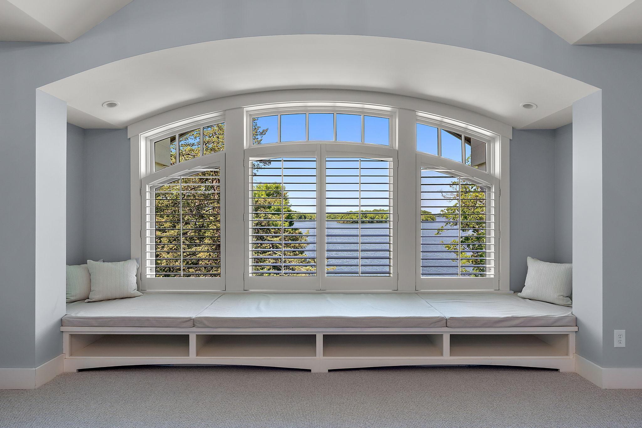 Stunning west facing views of Lake Minnetonka from the large primary suite!