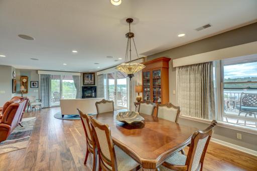 Beautiful Engineered Wood Floor throughout condo. Built-in curio cabinet is another added bonus for storage.