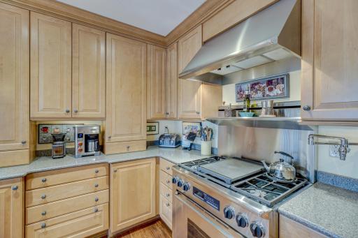 Stainless Steel dacor convectional oven with 6 burner gas stove