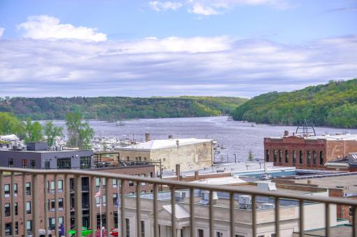 Breath-stealing views of the winding St. Croix River from your private veranda.