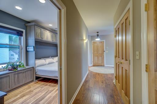 Maple panel doors and trim throughout unit. All the closets have California Closet custom storage systems in every room.