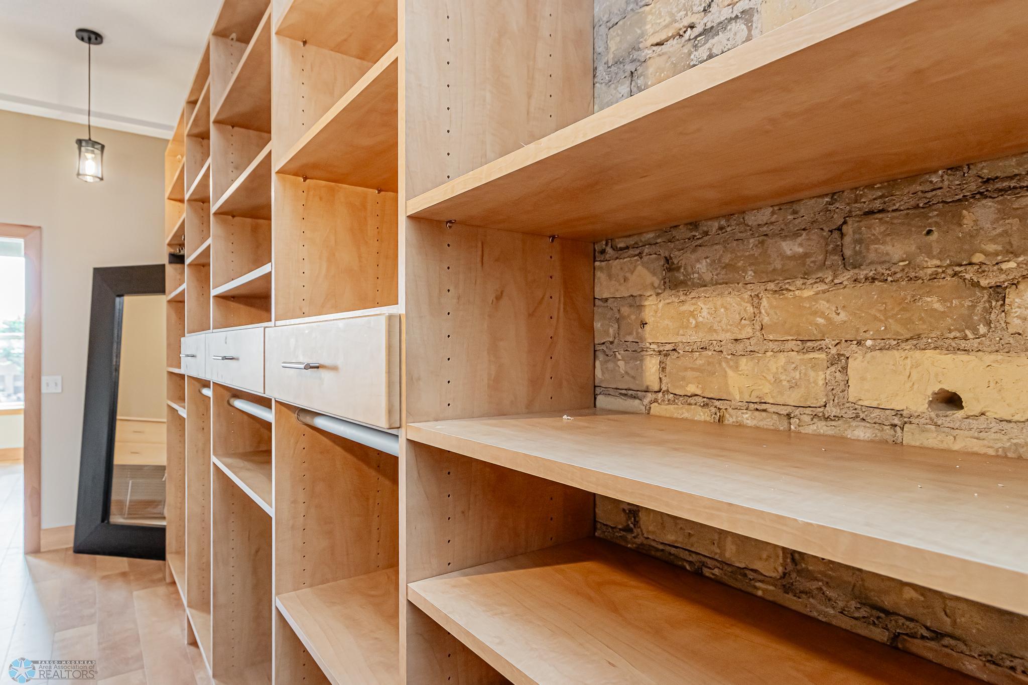 Shelving included
