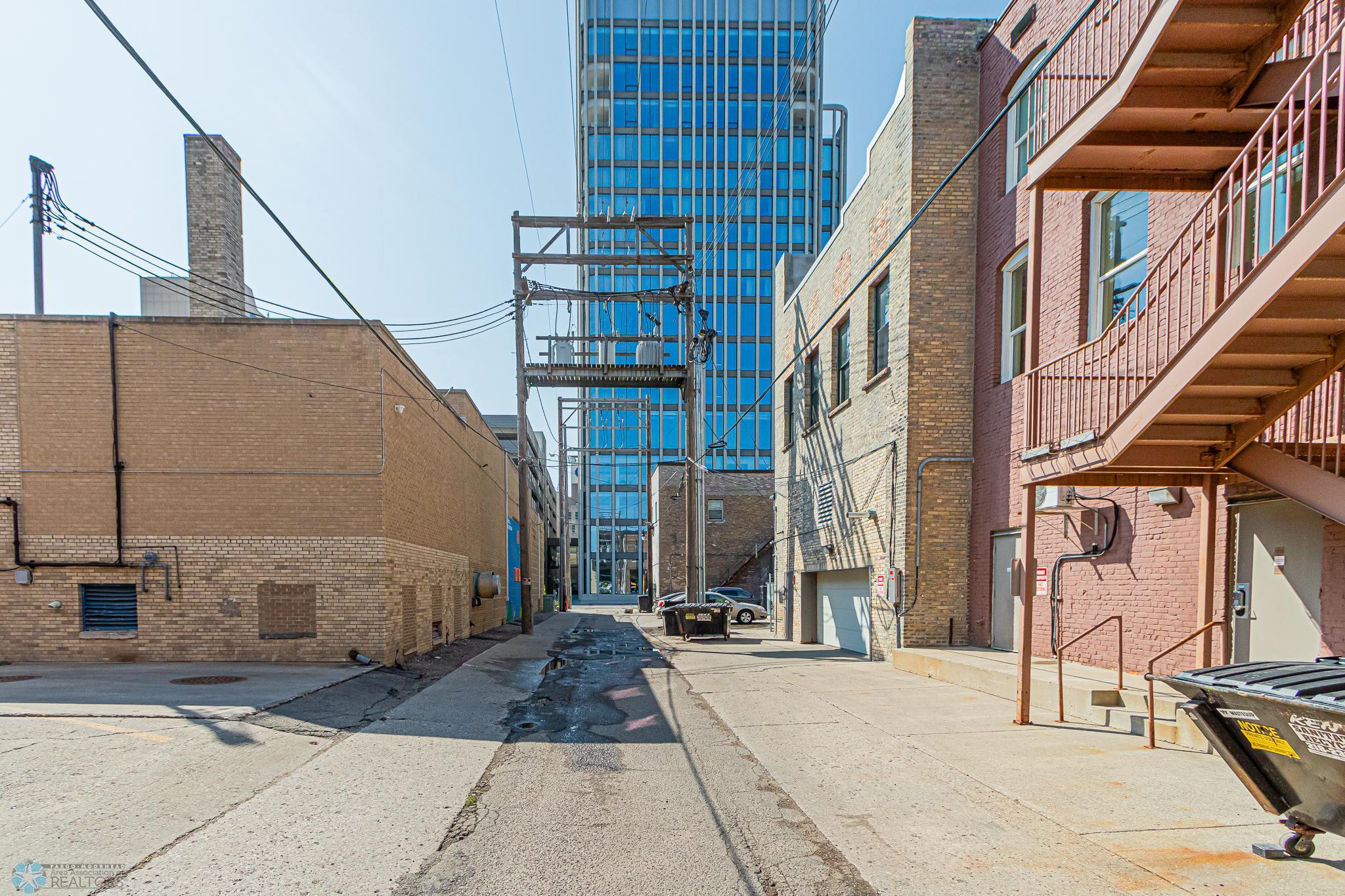 Alley behind condo