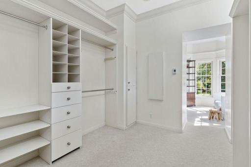 Expansive walk-in closet in the owner's suite.