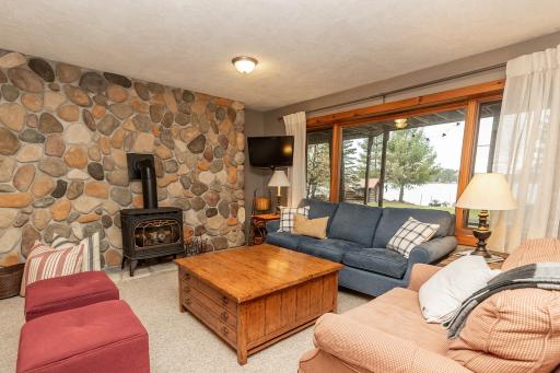 Lower level family room - walk right out to lake