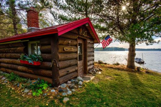 Grandfathered in sauna at the waters edge