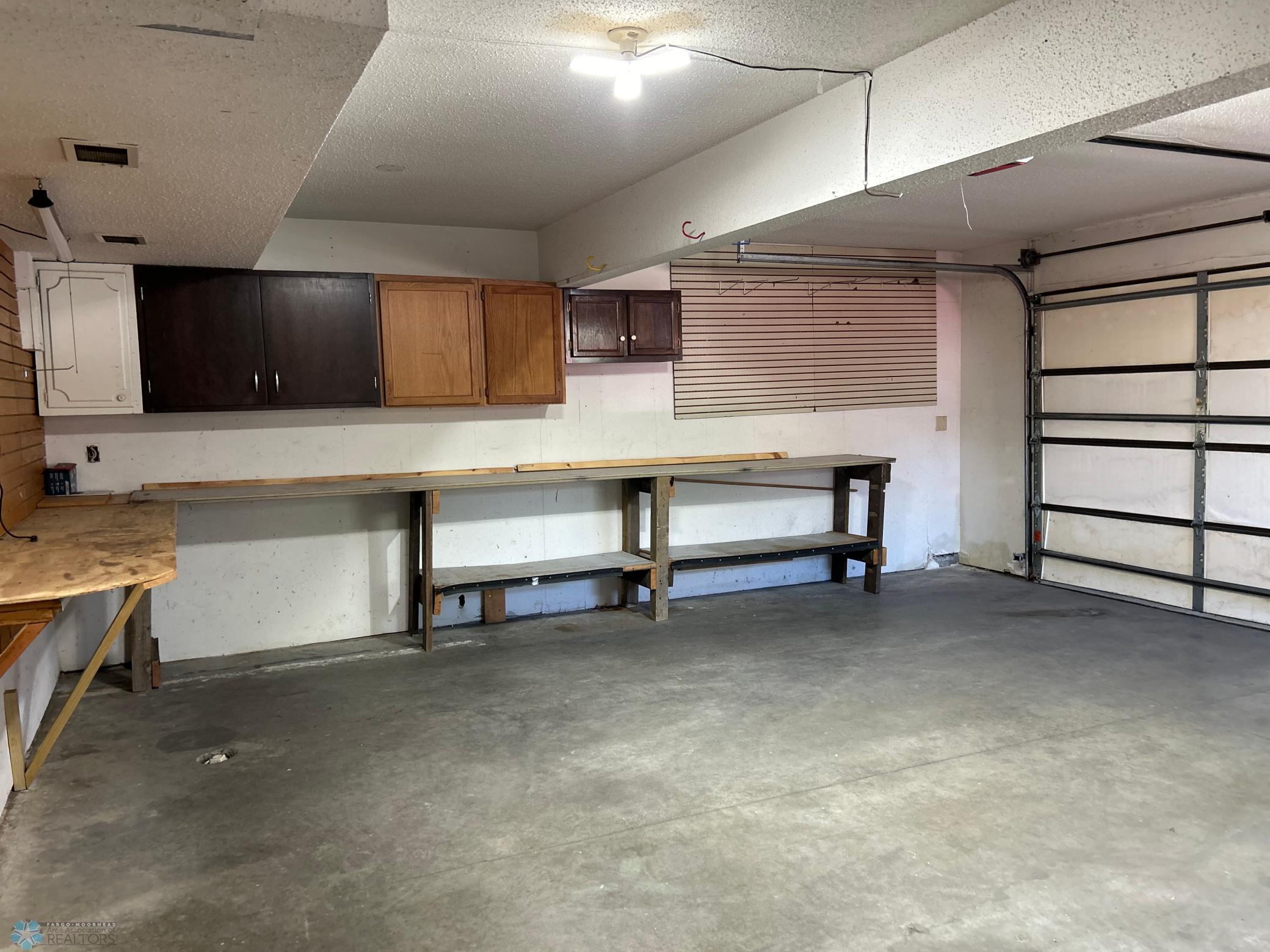 shelving and cabinets included