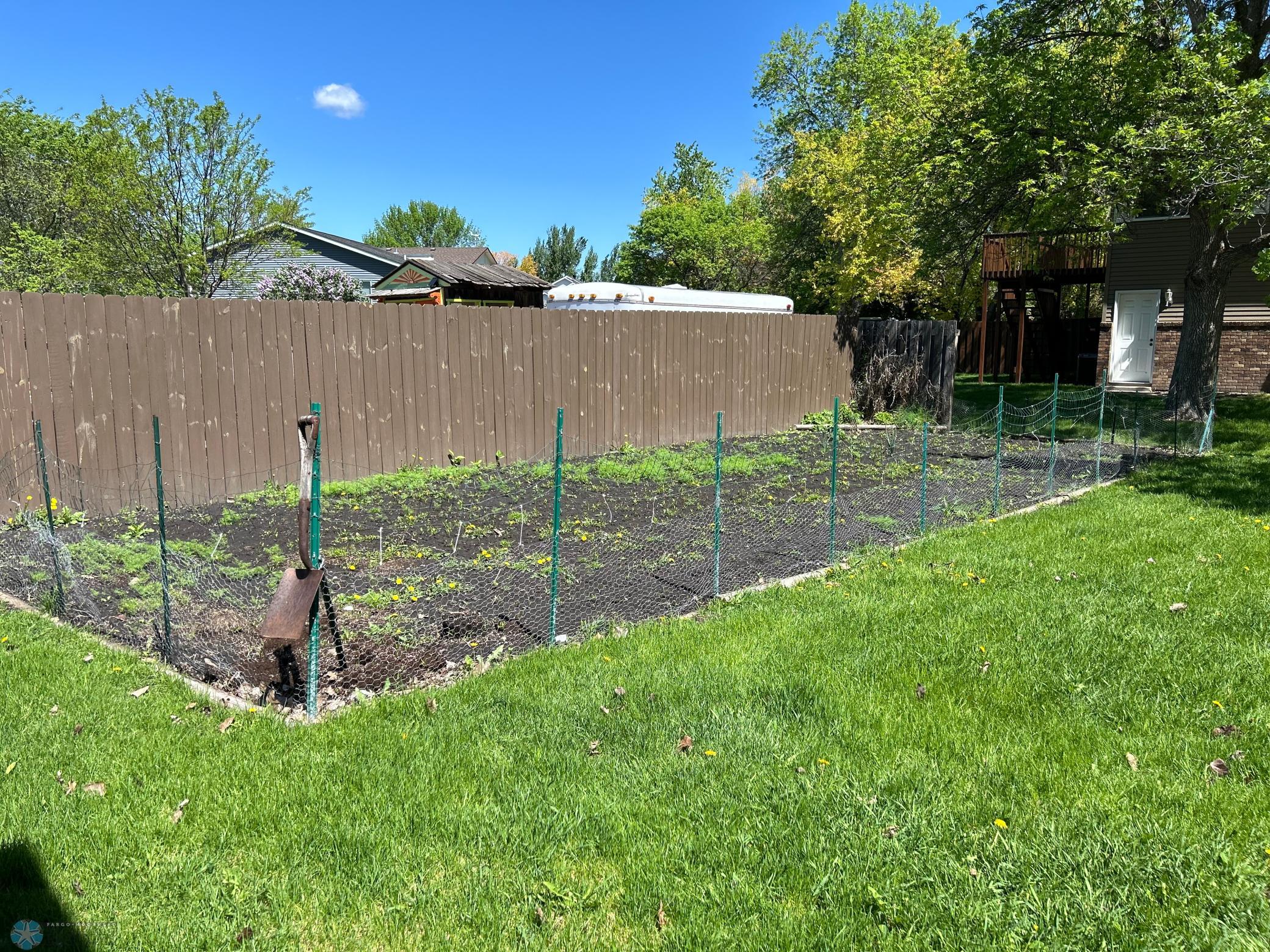 large garden area