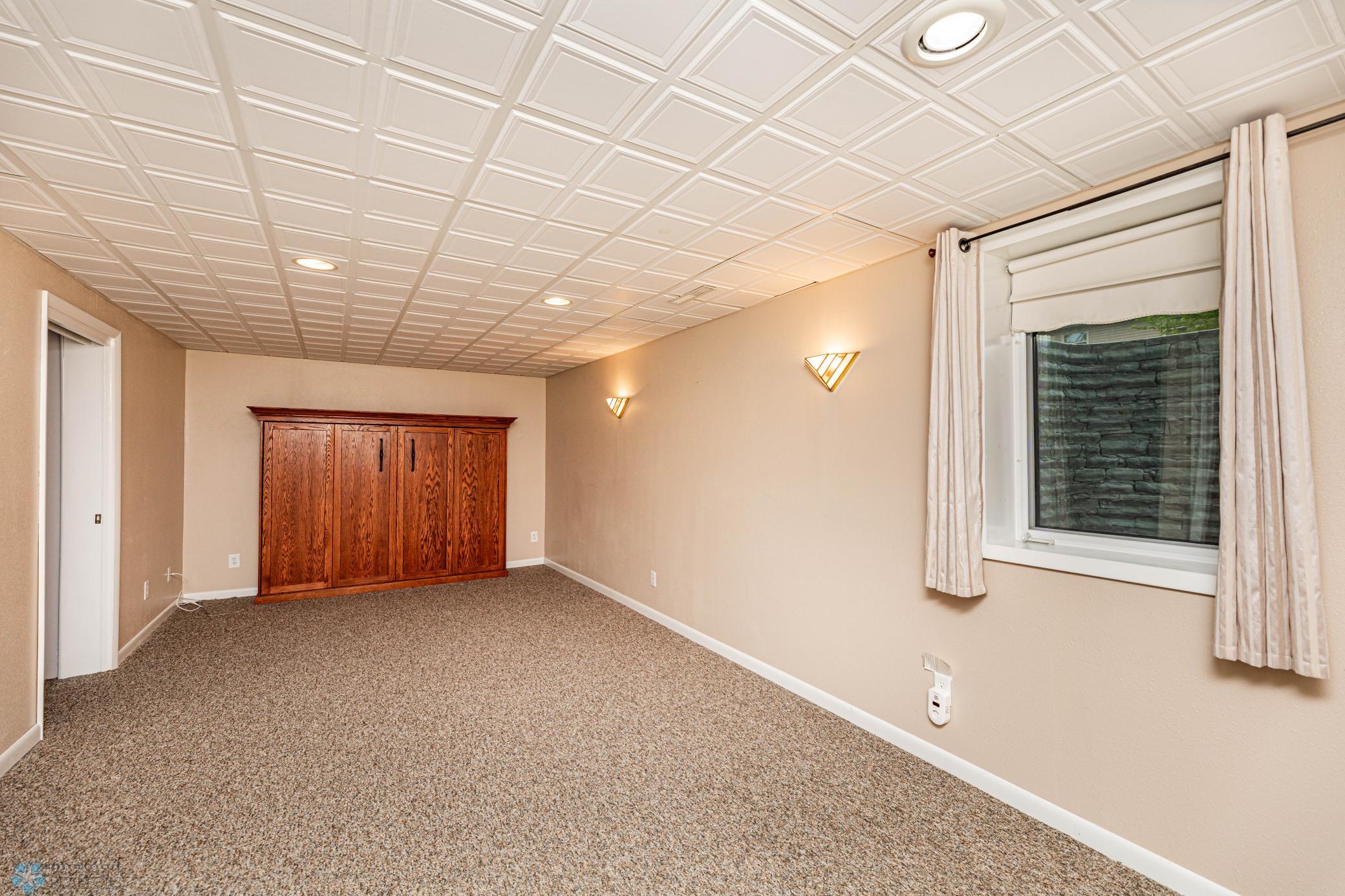 LOWER FAMILY ROOM/BEDROOM W/MURPHY BED