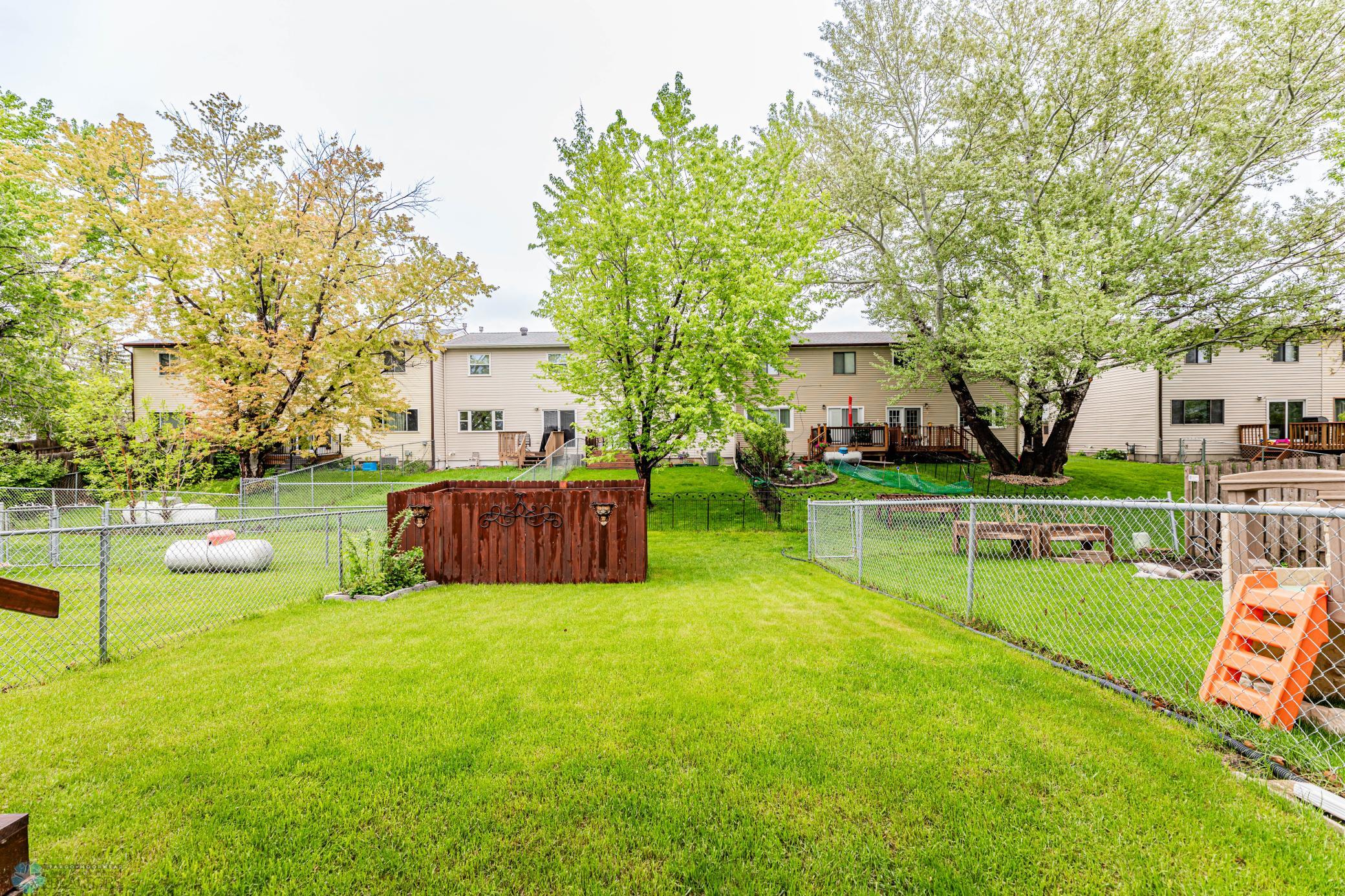 REAR YARD PARTIALLY FENCED