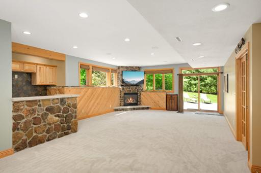 The expansive walkout lower level was finished in 2010.