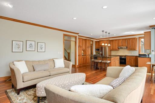 What a fantastic way to entertain! Take a seat in the great room and still be part of the action.