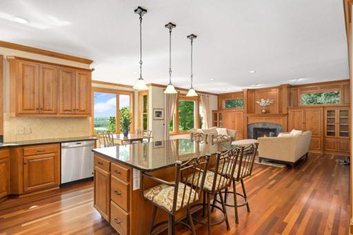 This open and light filled kitchen is the heart of this home.