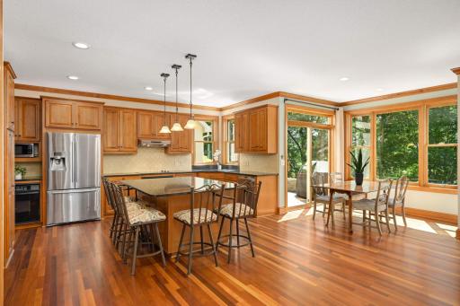 A expansive center island offers an amazing space for friends and family to gather.