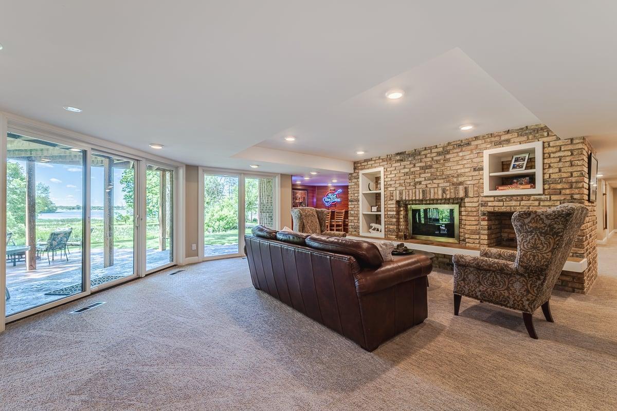 Walkout Lakeside Family Room