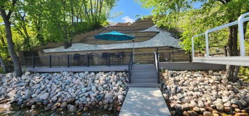 Beautiful Lakeside Landscaping and Stairway