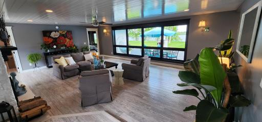 Large Living Room with Fantastic Lake View