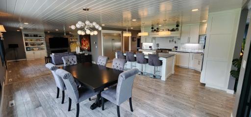 Huge Gourmet Kitchen with Large Stone Island and Breakfast Bar