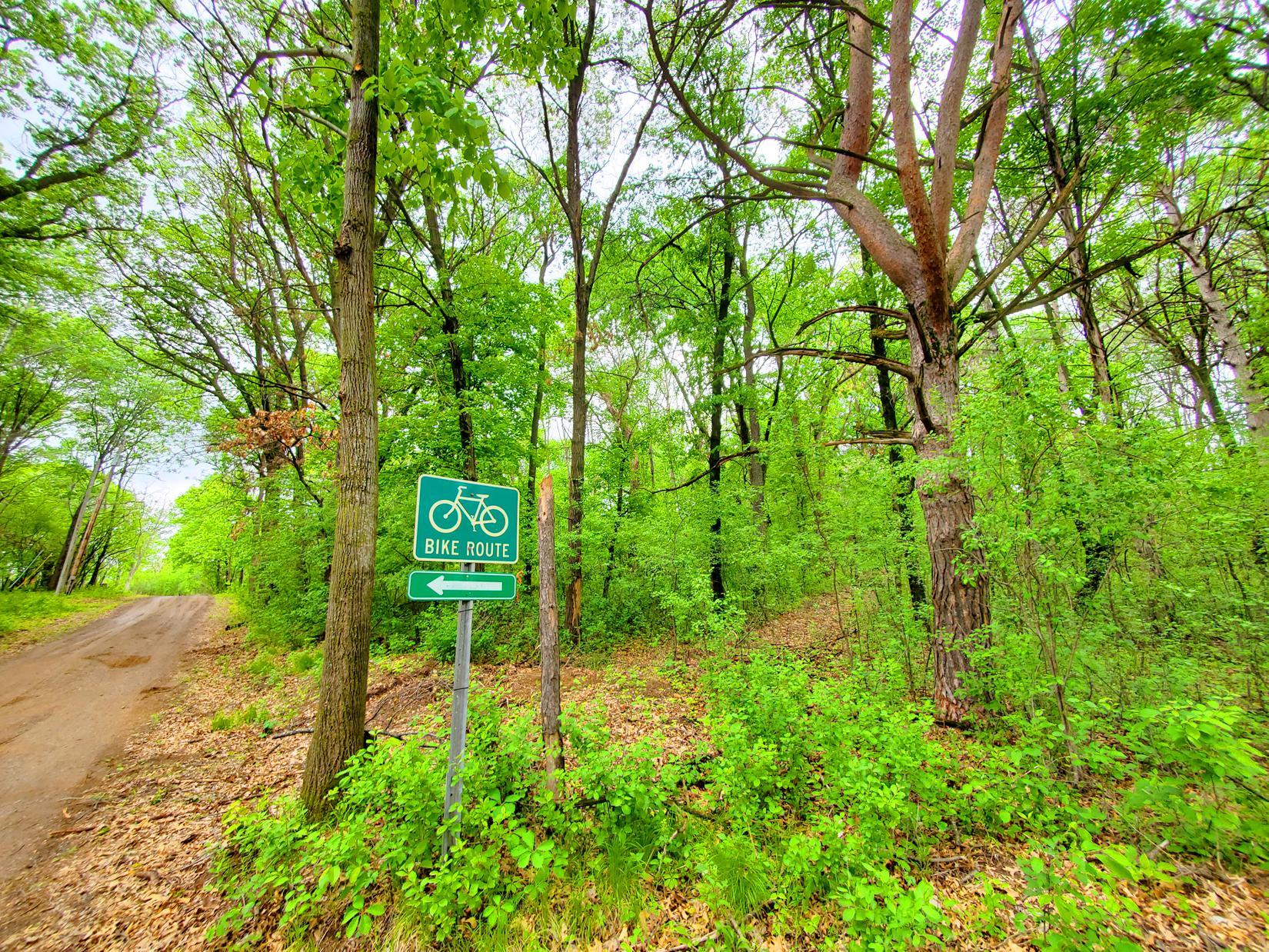 Road and trail along property