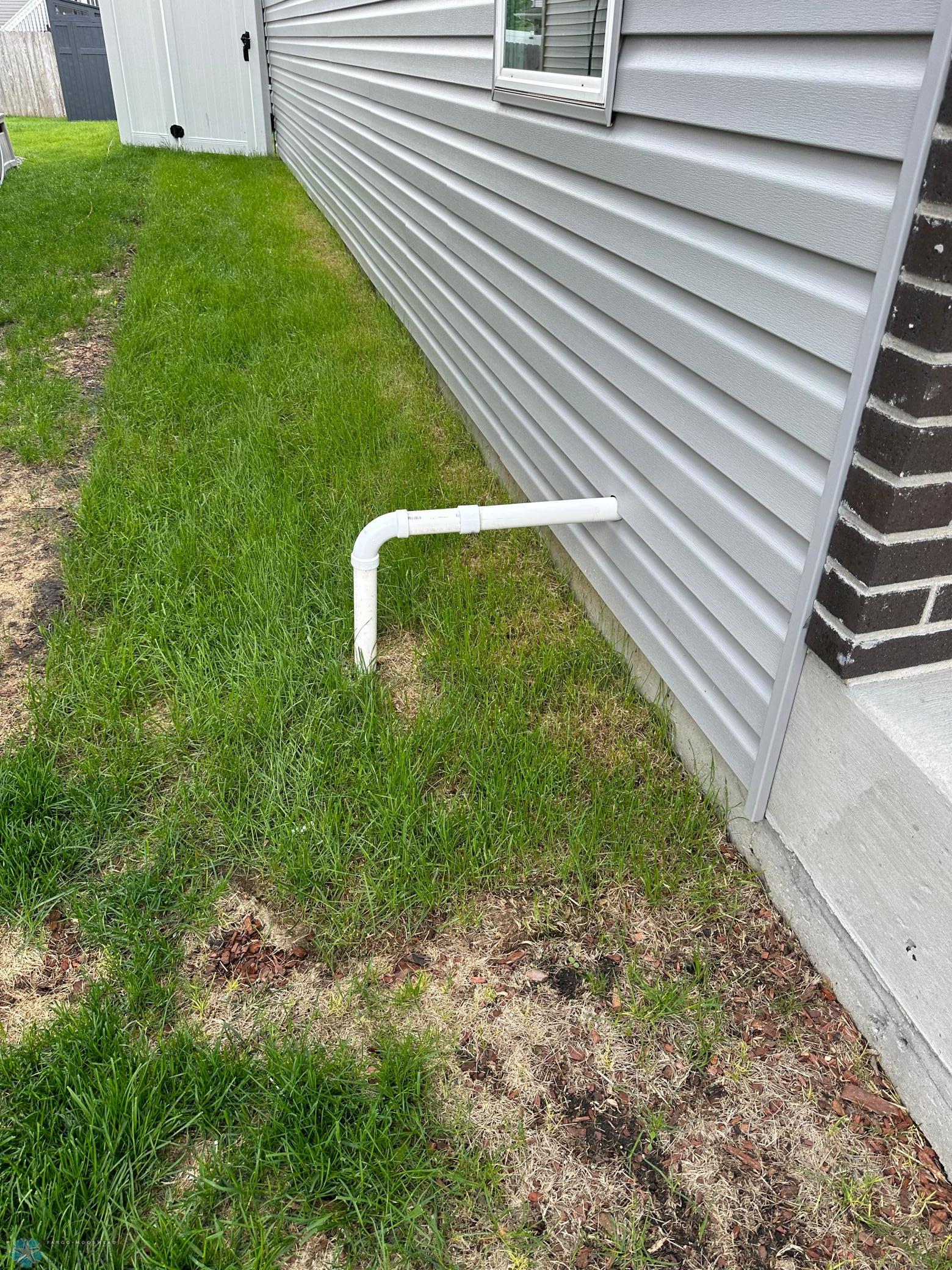 Sump hose buried