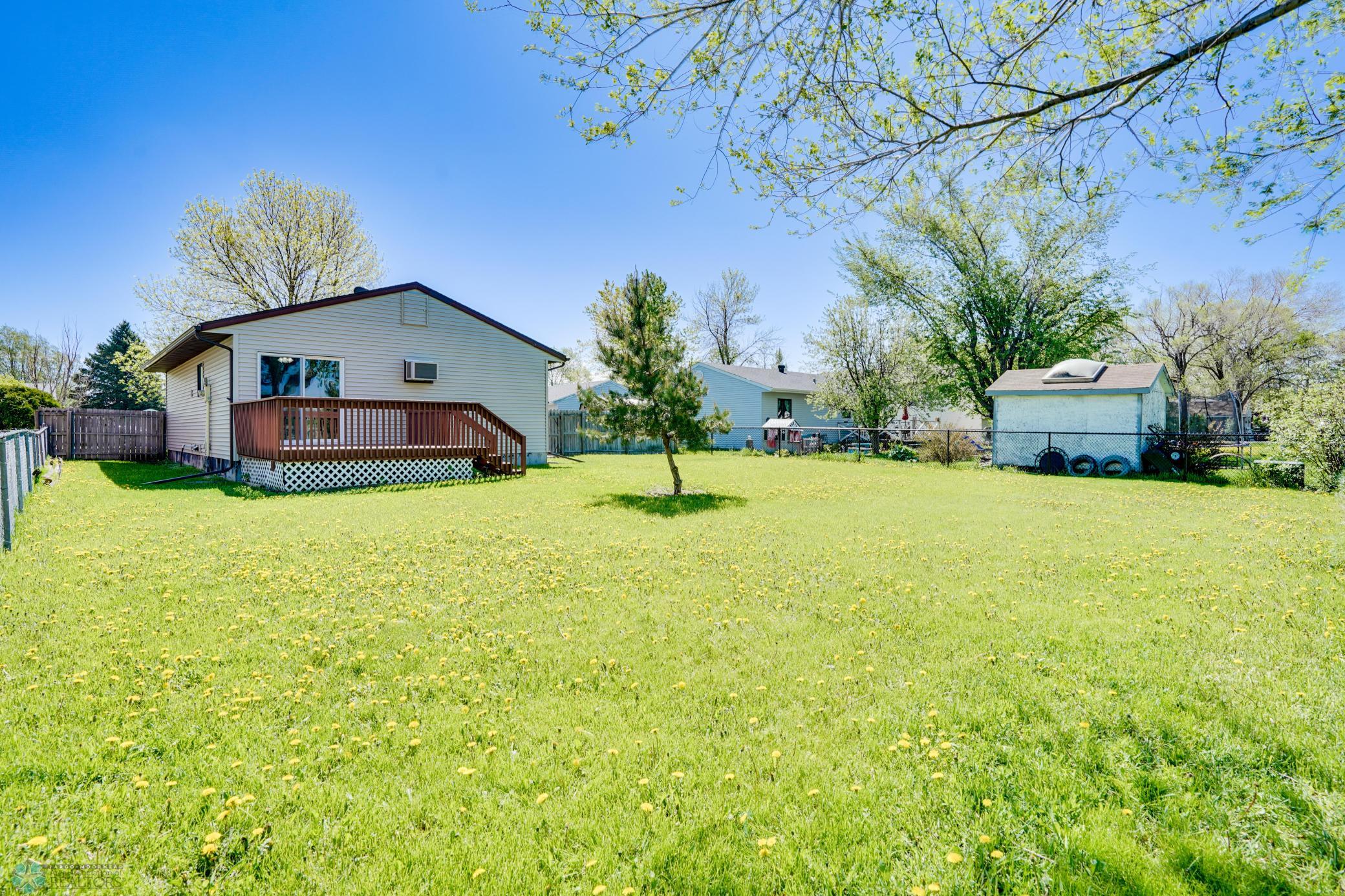 Backyard. Fully fenced.