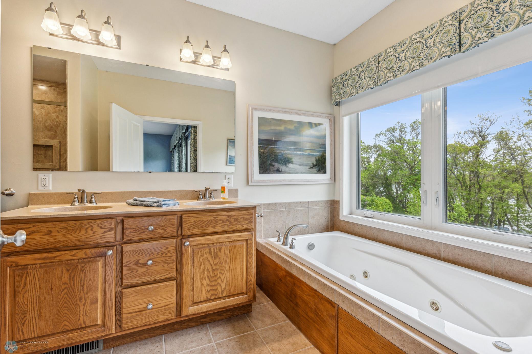Primary Bathroom - with views from the soaking tub!