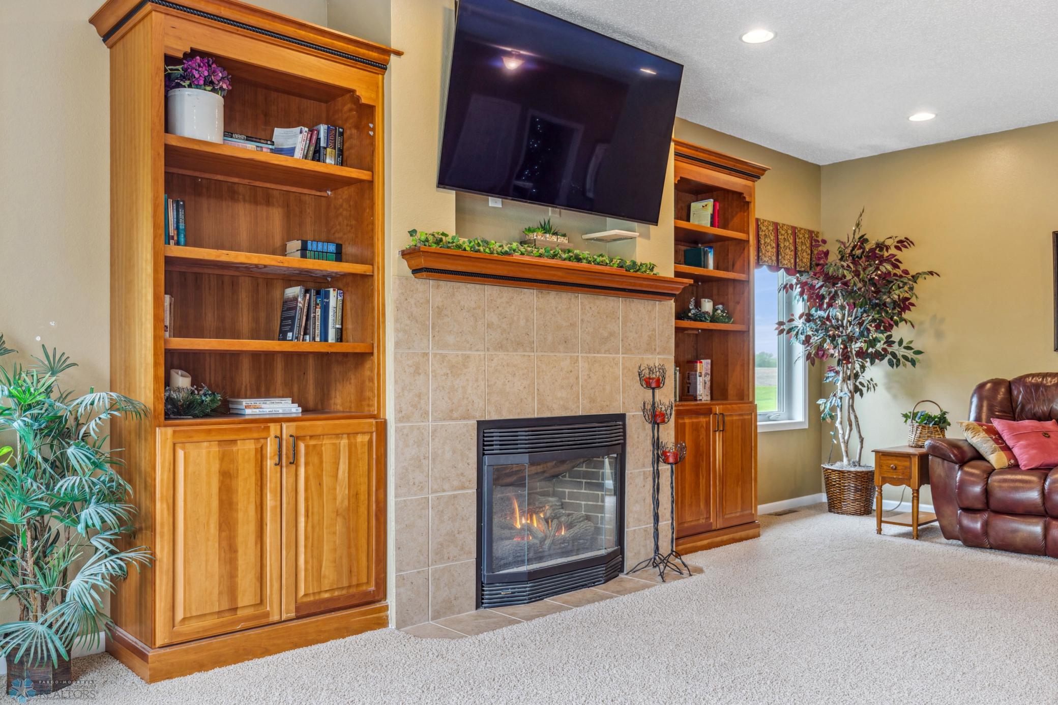Gas fireplace and built-ins
