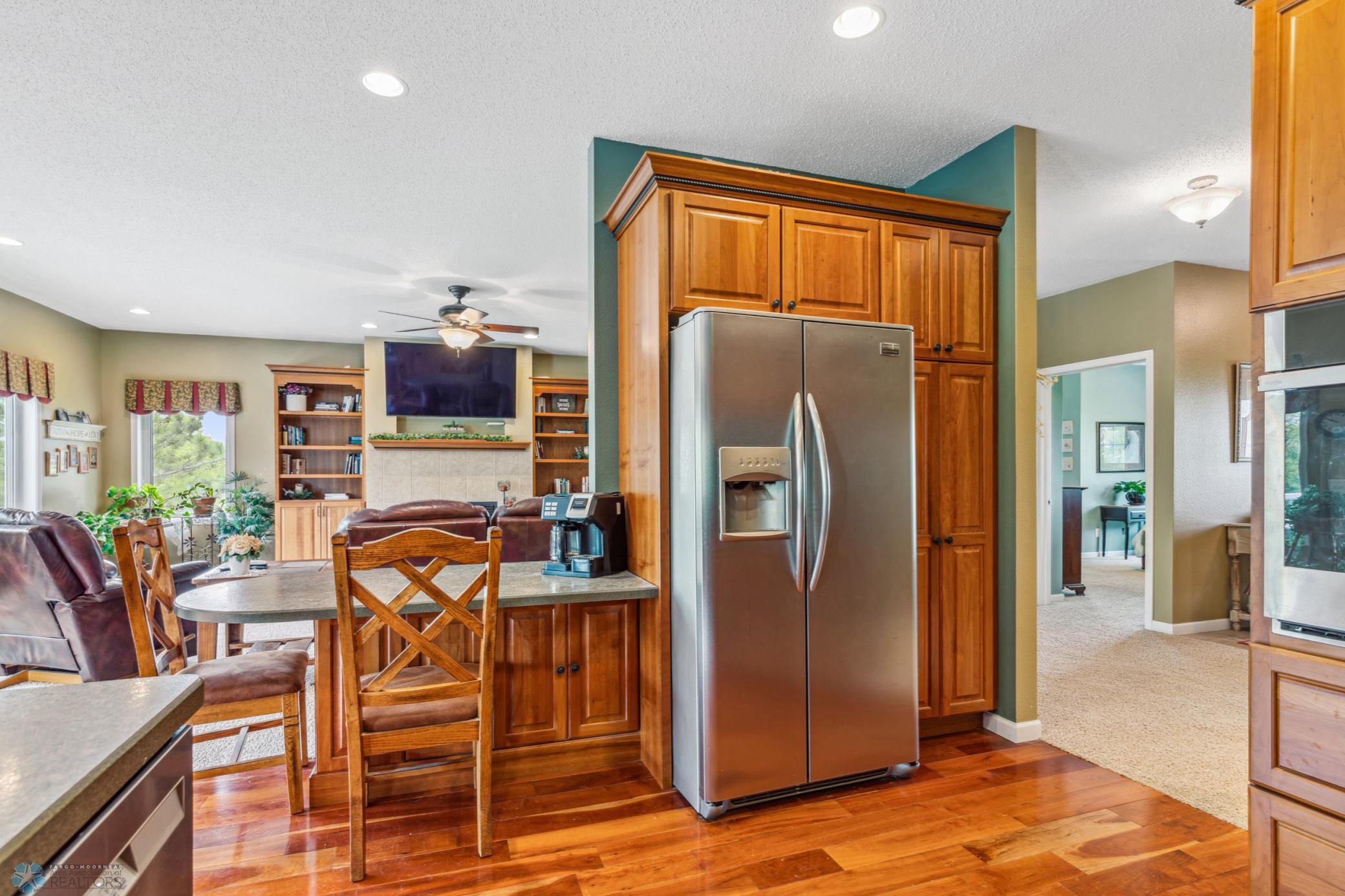 Lower-height island, wheelchair accessible.