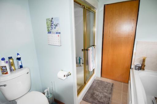 Photo for 14372 340th Street NE, Middle River, MN 56737 - Listing #6540432 Primary bath with shower and tub on main floor