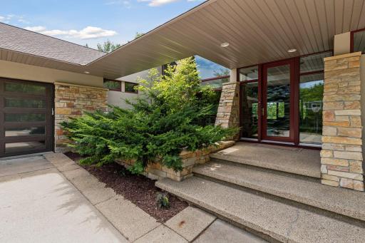 Wonderful front overhang leading to this beautiful front entrance