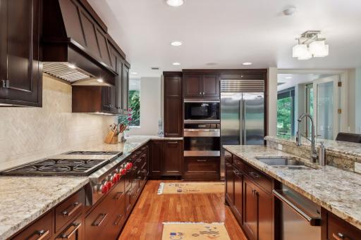 Wolf cooktop range, microwave and double ovens