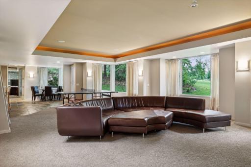 Lower level has the same level of natural lighting with an abundance of windows