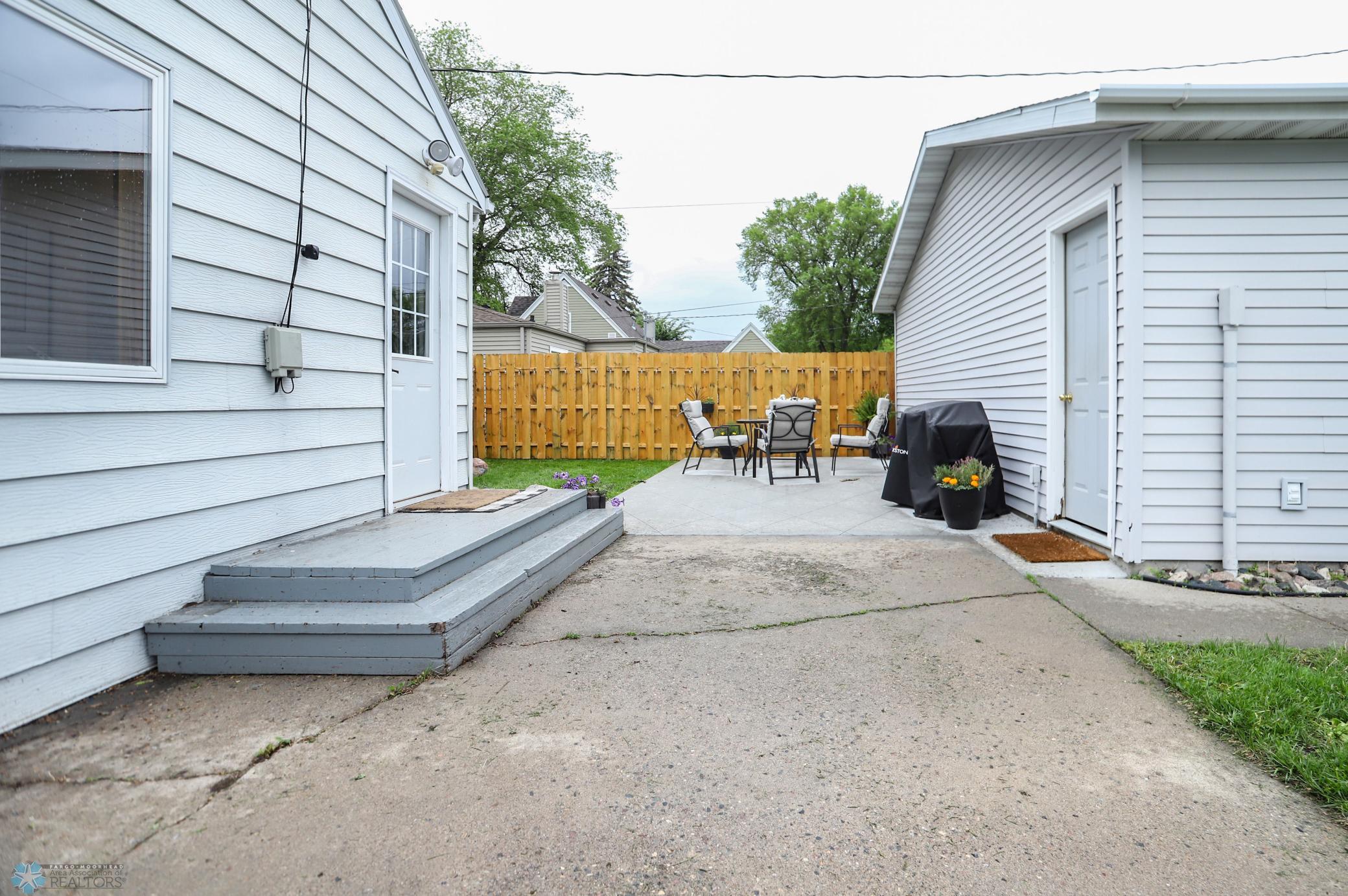 Back door and patio